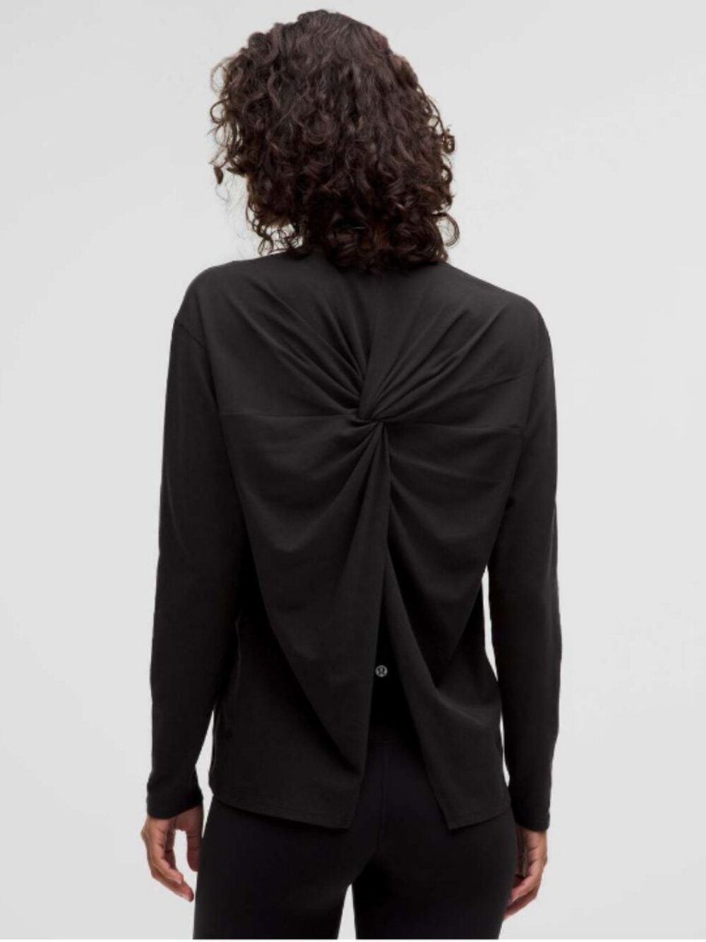 NEW Lululemon Twist-Back Relaxed-Fit Long-Sleeve Shirt Black